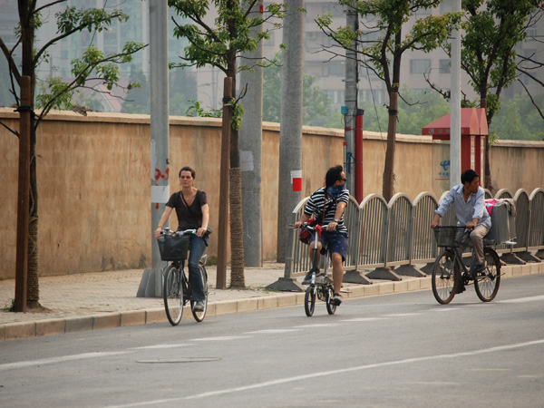 Riding down the road