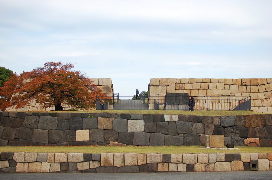 The incredible hand laid stone walls of the Imperial Palace